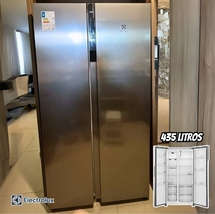 Geladeira Electrolux Side by Side Efficient com Tecnologia Autosense 435L (IS4S) 127V