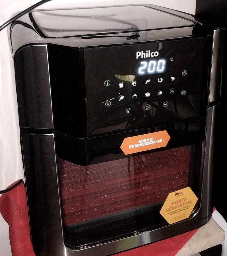 Air Fryer Philco Redstone 2 em 1 Forno e Fritadeira 15L Painel Touch digital com Timer - 110v/220v