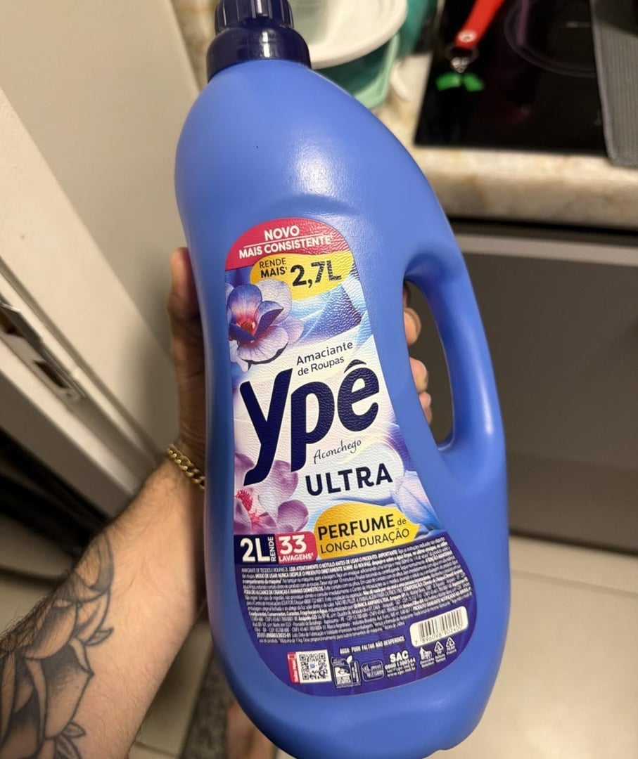 Ypê Amaciante Tradicional Ultra Aconchego 2L (Rende 2,7 Litros)