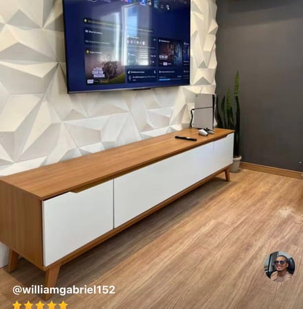 Rack Kappesberg 3 Portas Canela/Branco 218cm