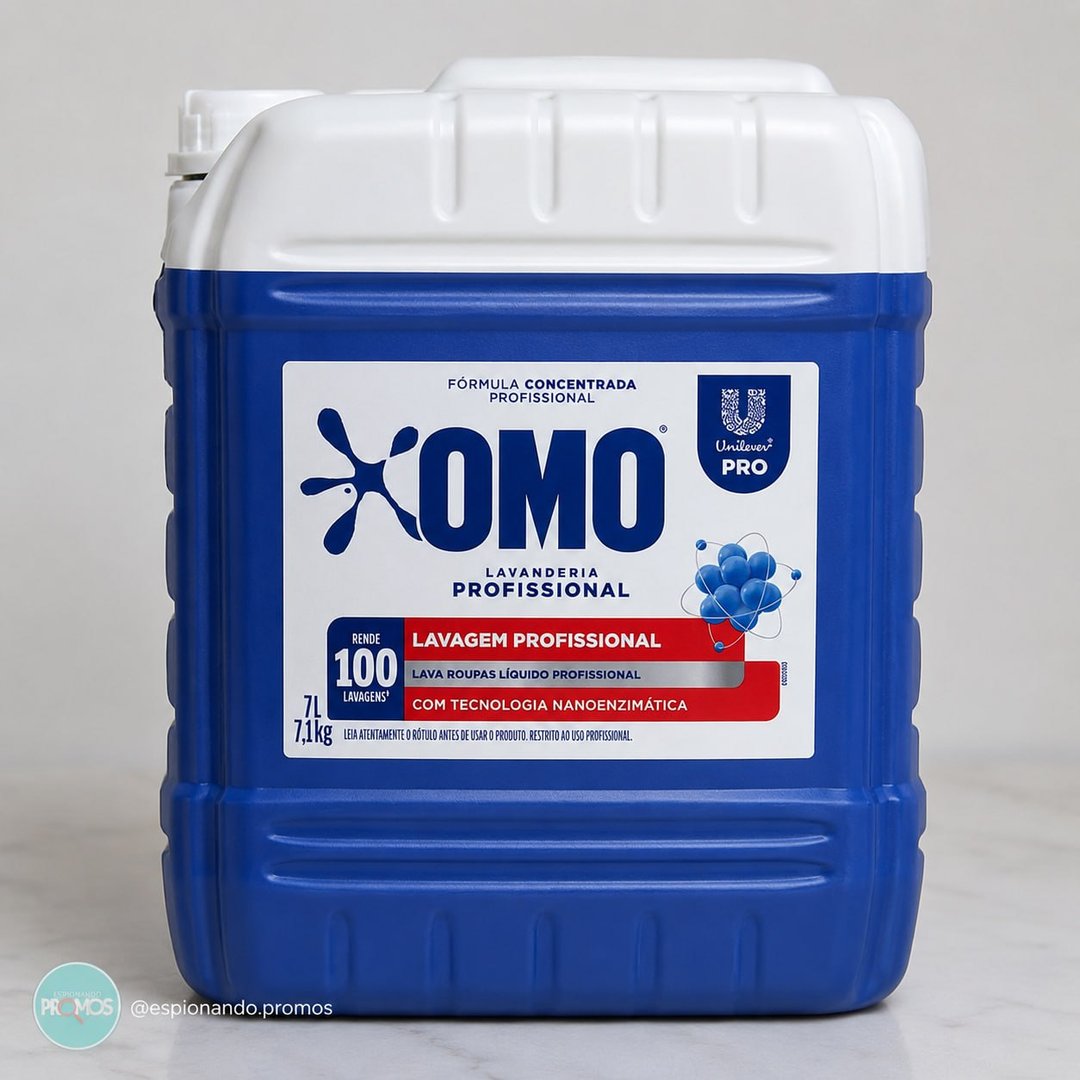 Omo Lava Roupas Líquido Lavanderia Profissional 7L