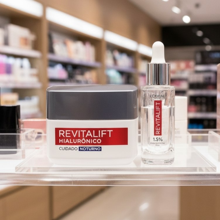 Kit Sérum Facial + Creme Anti-idade Revitalift L'oréal Paris