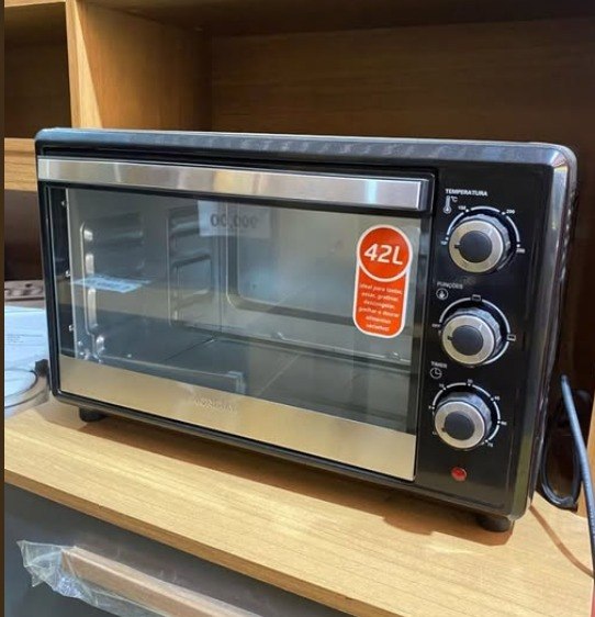 Forno Elétrico de Bancada Mondial com Timer 42L  - Preto Family II FR-42