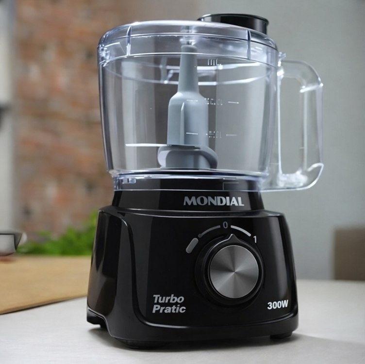 MONDIAL Mini Processador Turbo Pratic, Preto, 300W, 220V - MP-16-B