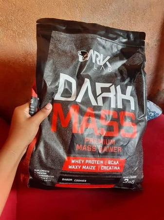 Hipercalórico Dark Mass 3kg Whey Protein Creatina Albumina Waxy Maize Zero Gordura Ganho d...
