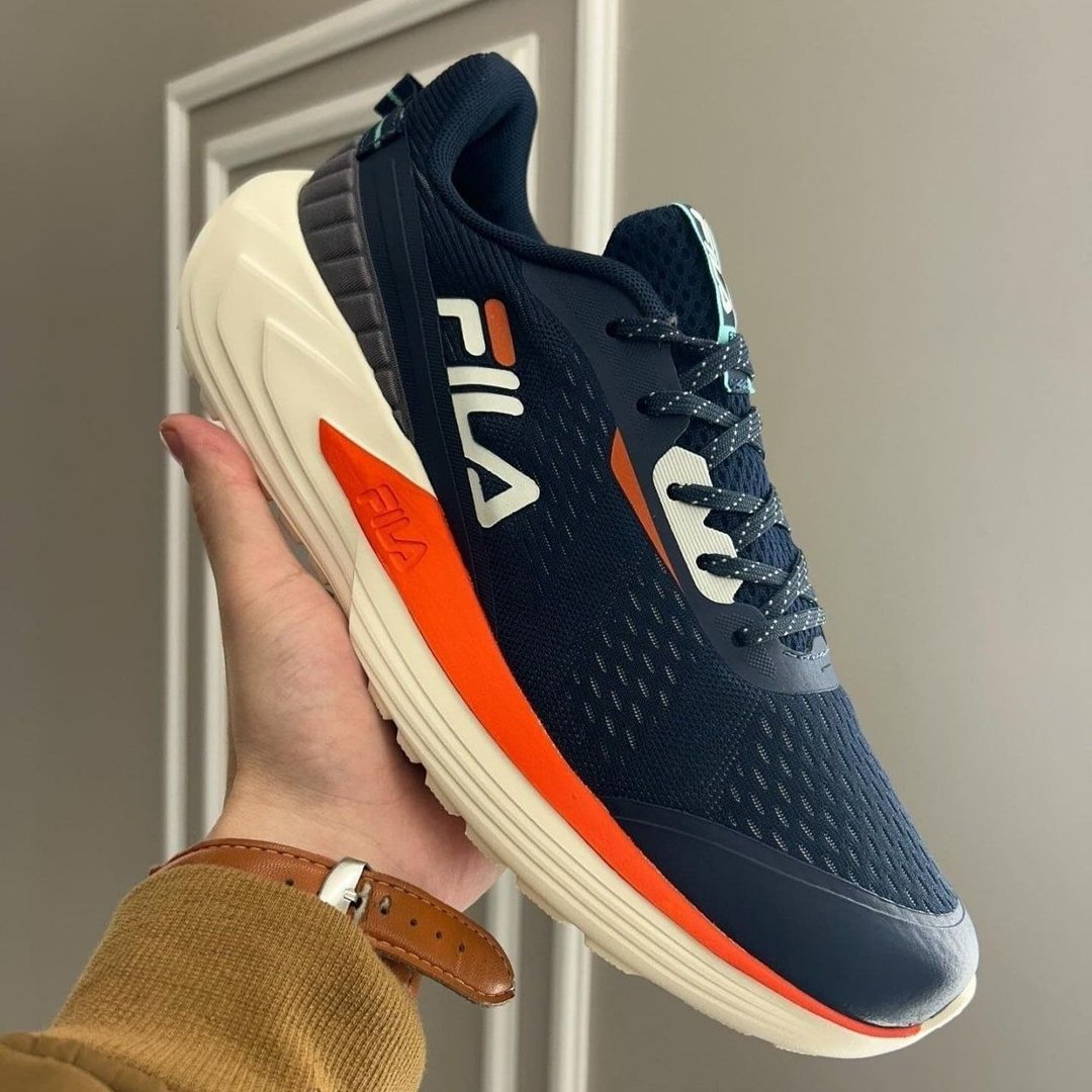 Tenis Fila Diffusion Masculino, Navy/Pool Blue/Tangerine Tango, 42