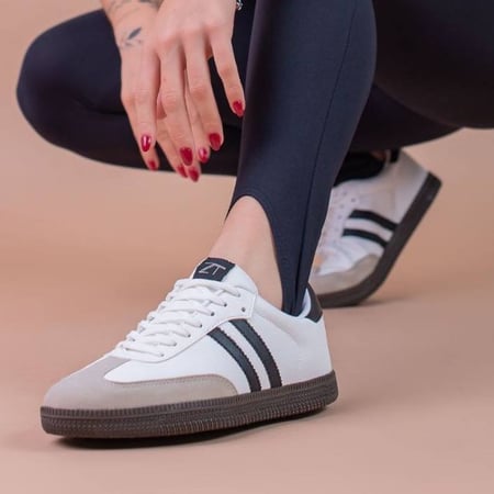 Tênis Feminino Academia Casual Moderno Estiloso Confortável Macio Bico Marrom Blogueira Te...