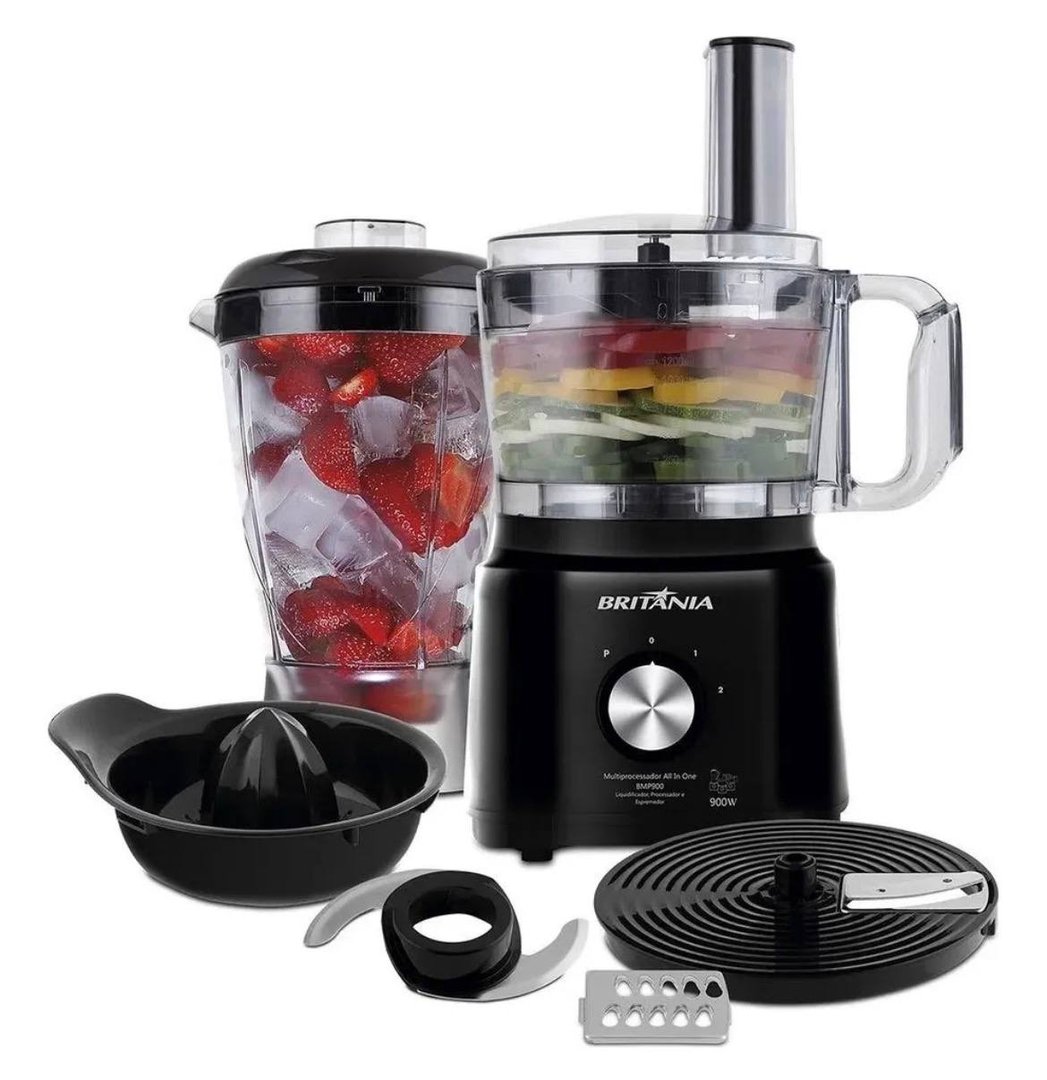 Multiprocessador De Alimentos All In One Bmp900p Britânia Cor Preto