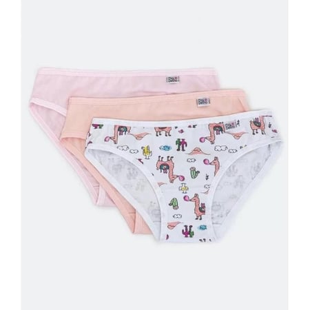 Kit com 10 Calcinhas Infantil Cotton Miss Delrio