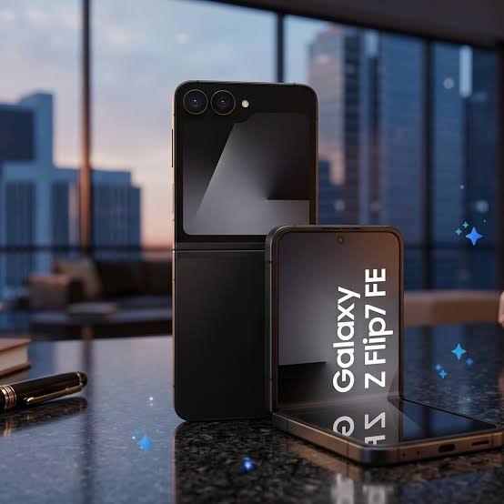Smartphone Samsung Galaxy Z Flip7 FE 128GB Preto 5G 8GB RAM Tela 6,7" Câm. Dupla de 50MP Galaxy AI