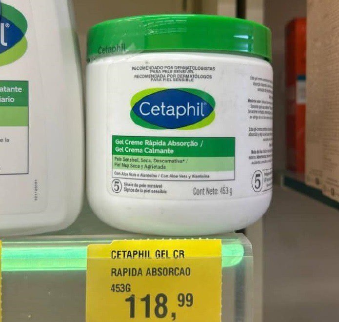 Kit 2 Creme Cetaphil Hidratante Corporal para Pele Seca e Sensível Hidratação 48h 453g