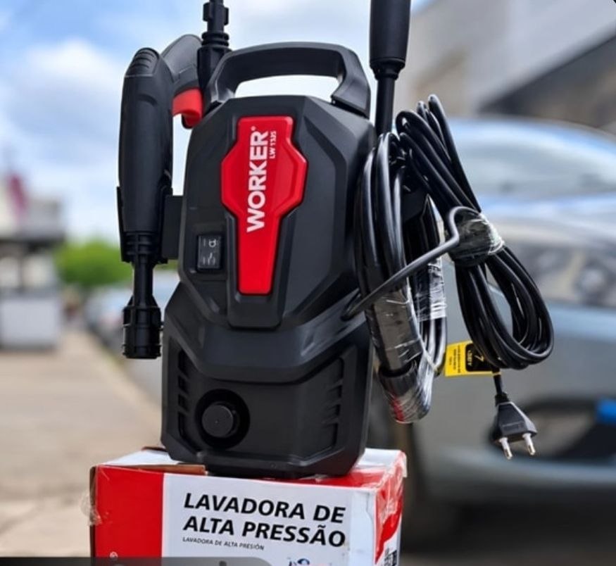 Lavadora De Alta Pressão Potente 1305lbs Kit Shampoo Worker
