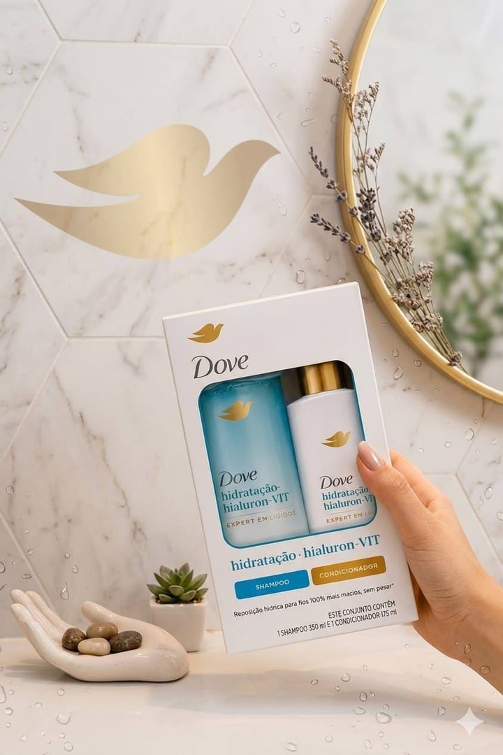 Kit Dove Hidratacao Hialuronico Shampoo 350ml+cond 175ml