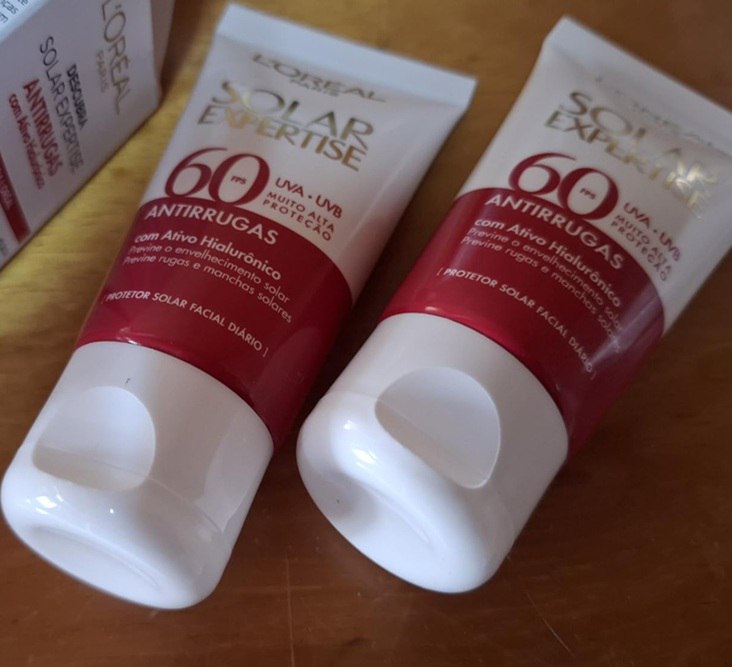 Kit 2 Protetor Solar Facial L'Oréal Paris Antirrugas FPS60 c/ Ativo Hialurônico Expertise ...