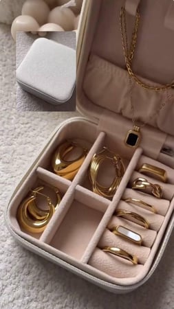 Porta-Jóias Mini Estojo Porta Joia Brincos Anéis De Bolsa para Viagem Bijuterias Organizad...