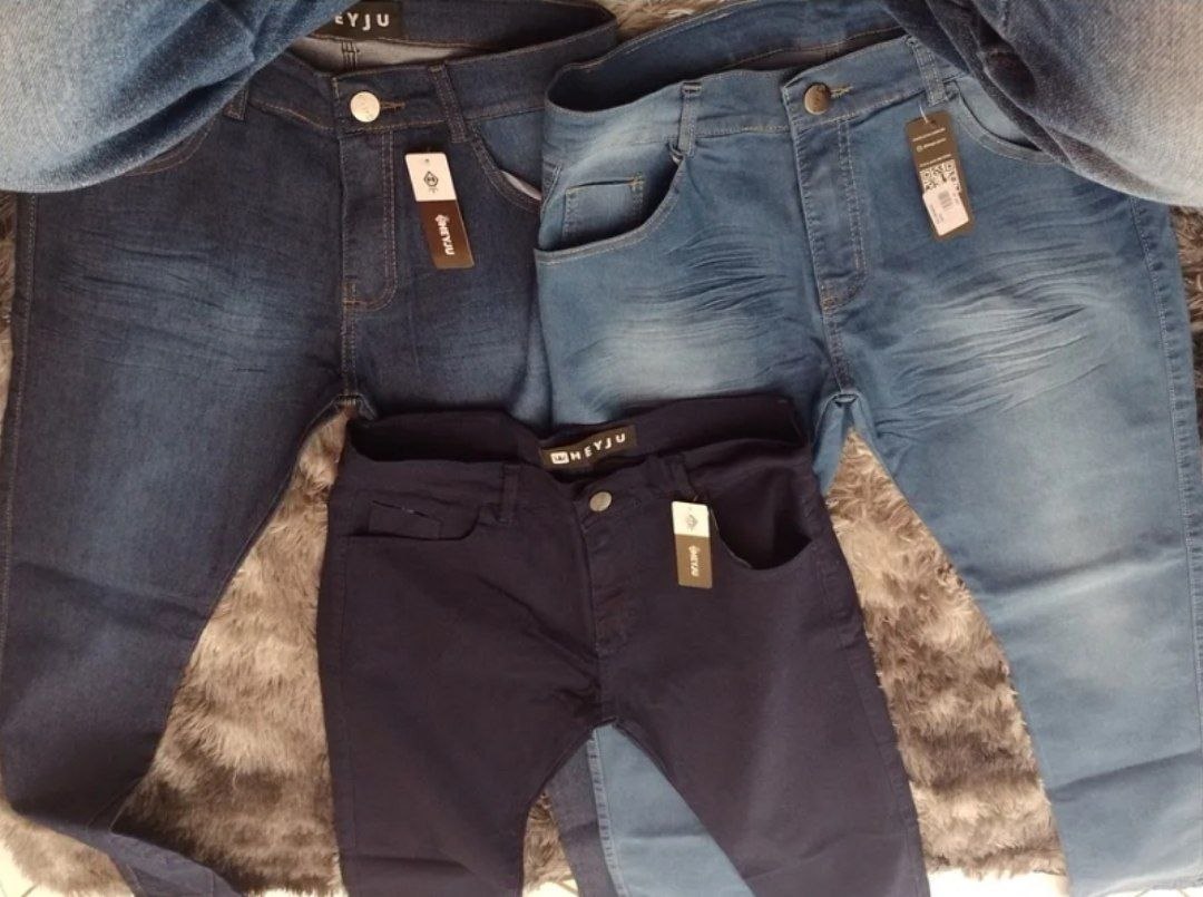 Kit 3 Calças Jeans Masculina Premium Skinny Tradiciona - Tam. 36 ao 48
