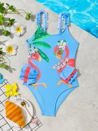 NB Vest Maiô Infantil com Estampa Tropical e Detalhes Divertidos 2025 A2028