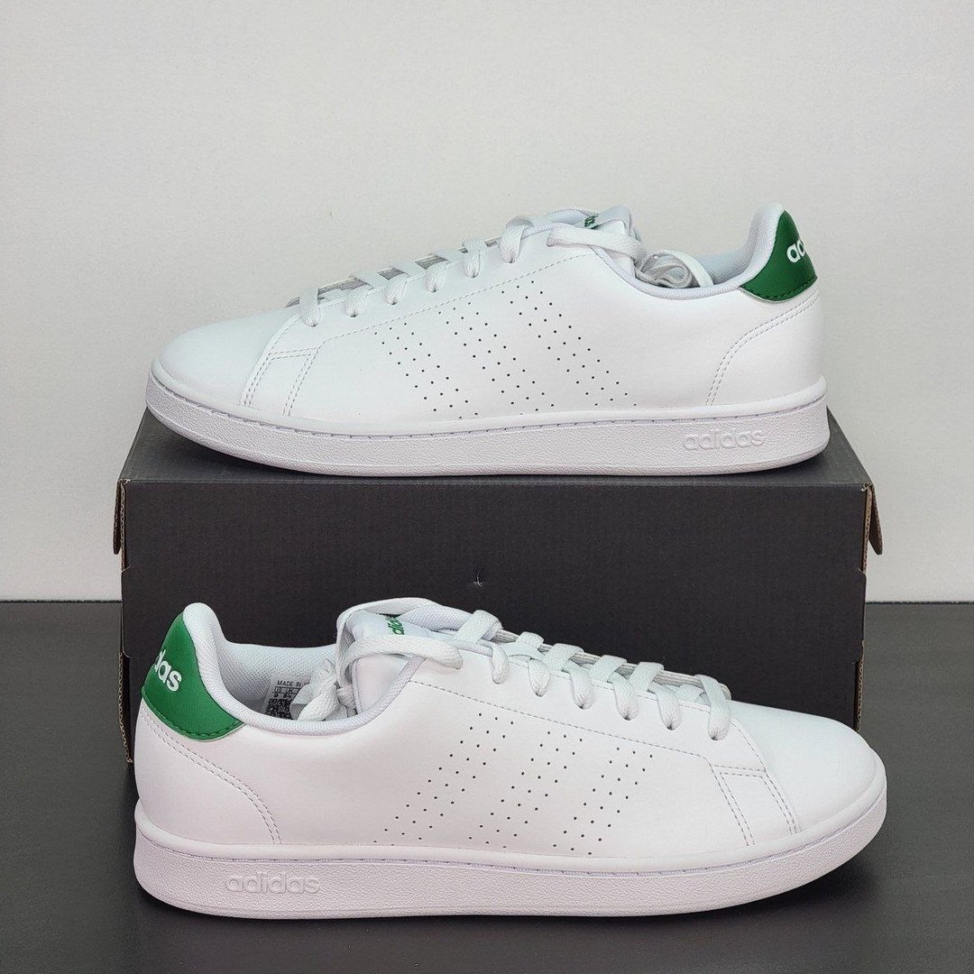 Tênis Masculino E Feminino Advantage 2.0 adidas Branco E Verde Liso 36 Br
