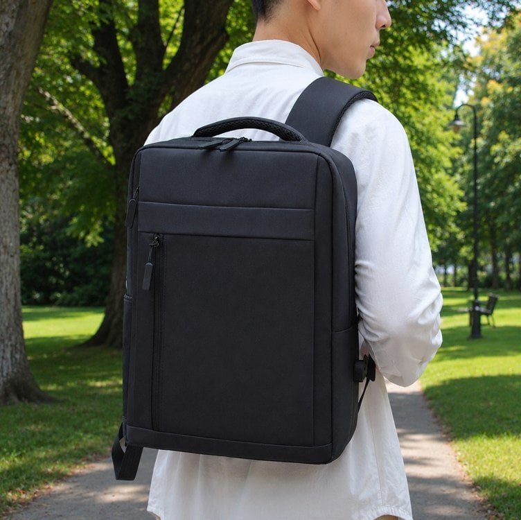 Mochila Notebook Até 15.6 Executiva Saída Usb Modelo Premium Polares Cor Preto Executivo