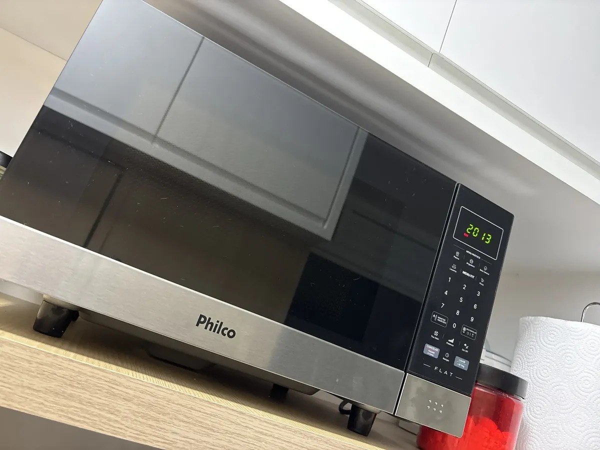 🤓Micro-Ondas Philco 28L Preto Espelhado Flat PMO30F