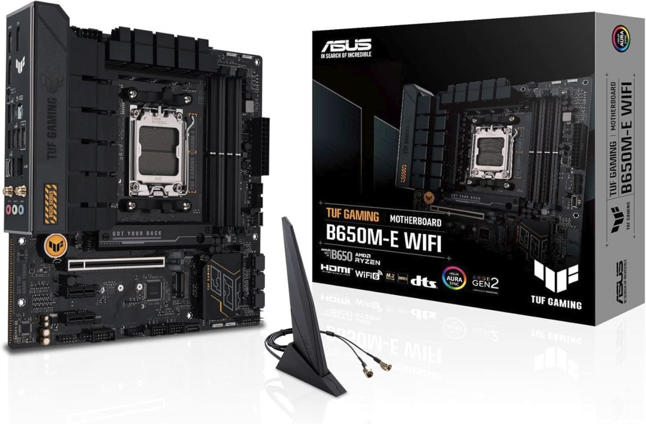 Placa Mãe Asus TUF Gaming B650M-E WIFI, Chipset B650, AMD AM5, mATX, DDR5, 90MB1FV0-M0EAY0