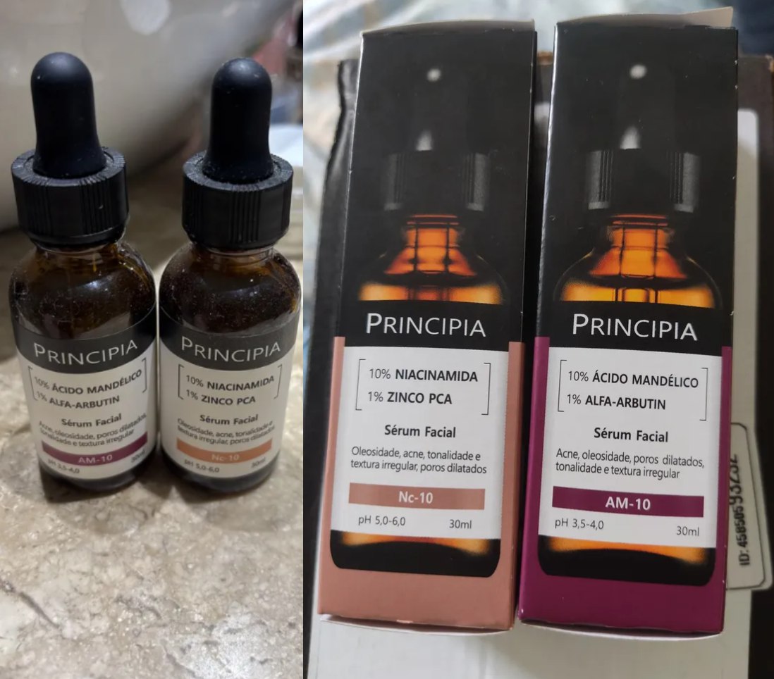 Principia Kit C/2 Séruns Antimanchas Niacinamida+ Mandélico Todo Tipo De Pele Dia/noite