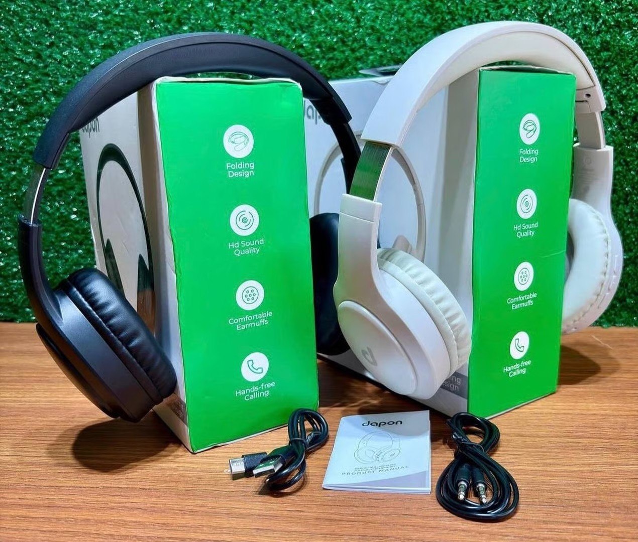 🤓Fone De Ouvido Headphone Dapon H02d Bluetooth 5.1 Over-ear 22 Horas De Bateria Bege