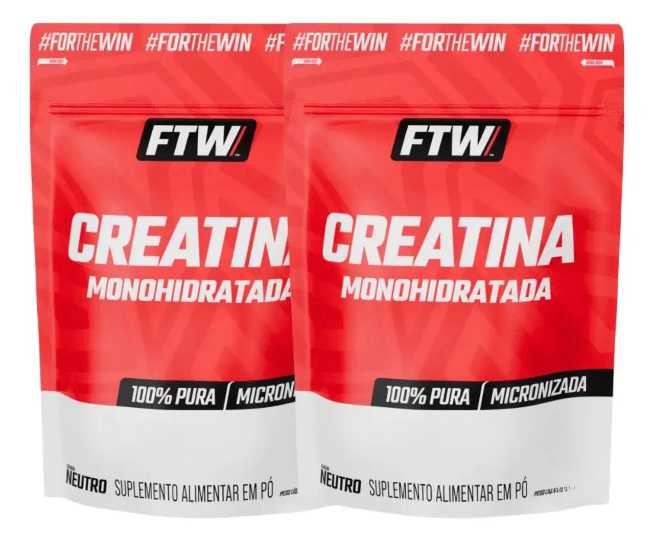 2x Creatina Monohidratada Refil 500g Ftw 100% Pura