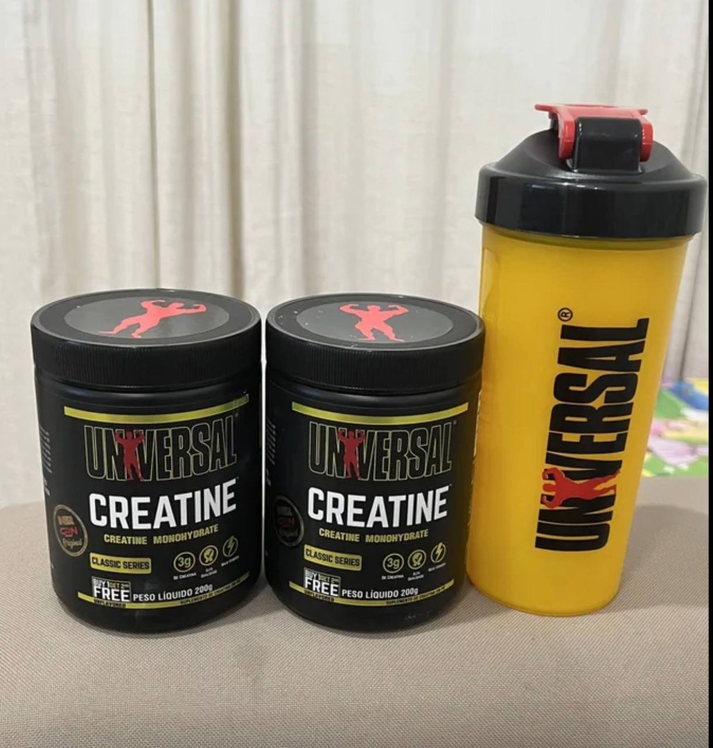 Creatina Monohydrate Universal Nutrition Em Pó 200g Com Coqueteleira Sem Sabor