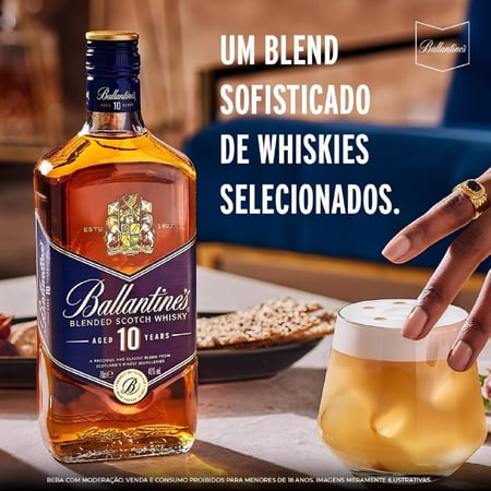 Whisky Escocês Blended 10 Anos Ballantine's Garrafa 1l