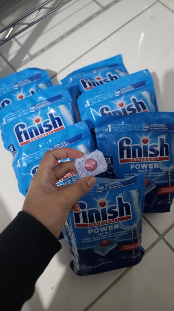 Finish Powerball Detergente para Lava Louças em tabletes Embalagem Econômica com 91 tablet...