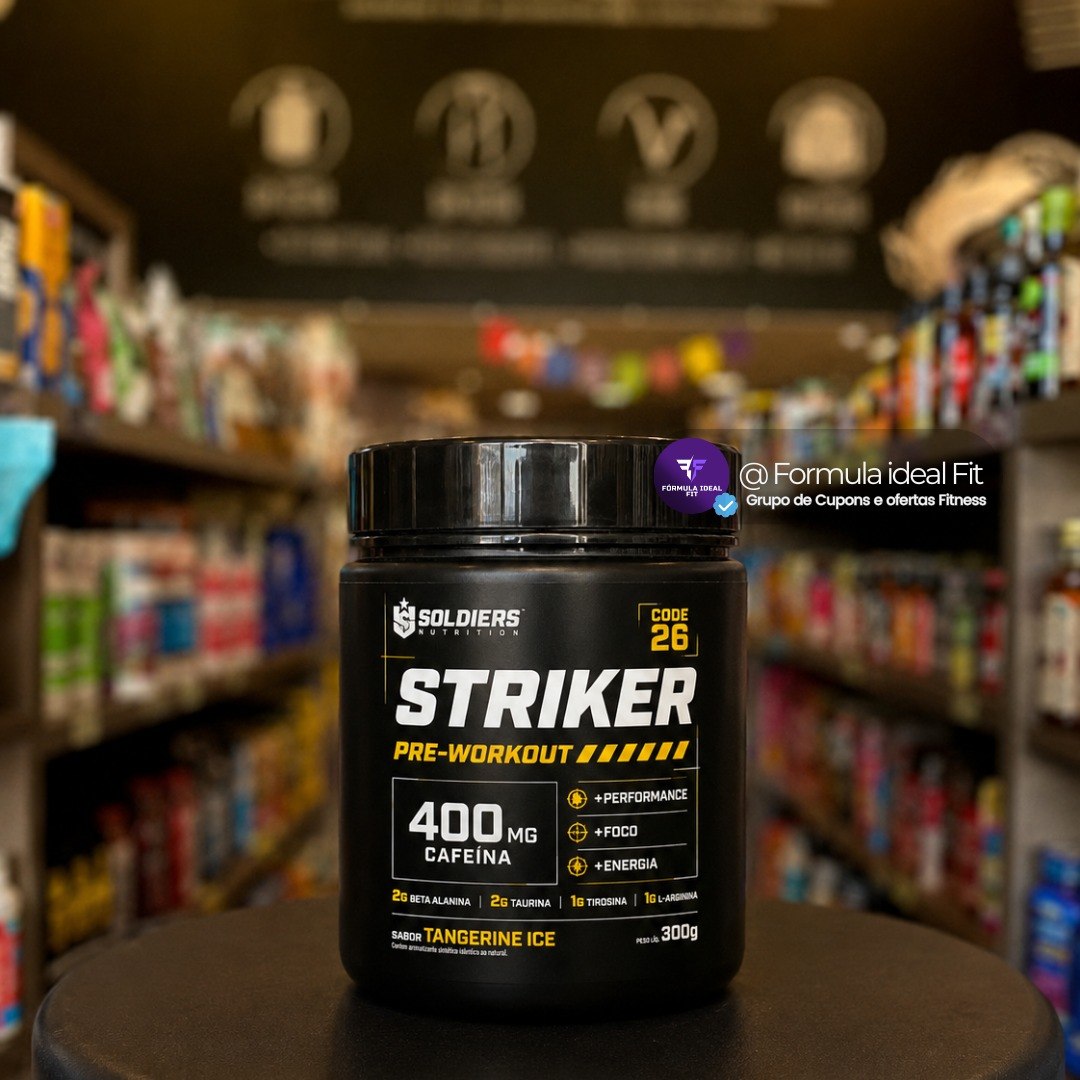 Pré-treino Striker Cafeína 400mg - Soldiers Tangerina Ice