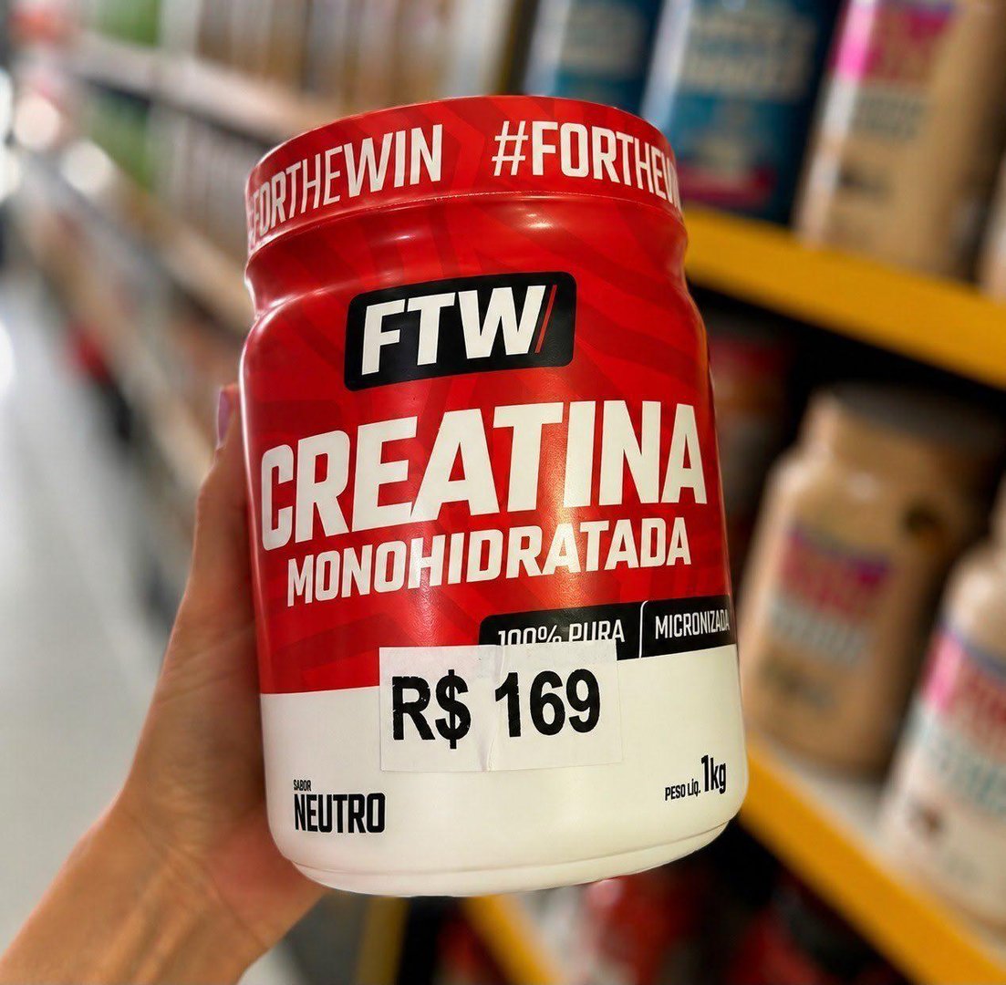 Creatina Monohidratada 100% Pura Pote 1kg - FTW