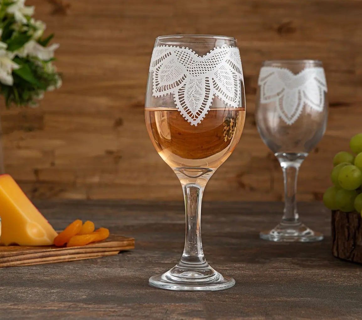 Jogo de Taças de Vidro Mandacaru Martha Medeiros 400ml 6 Peças