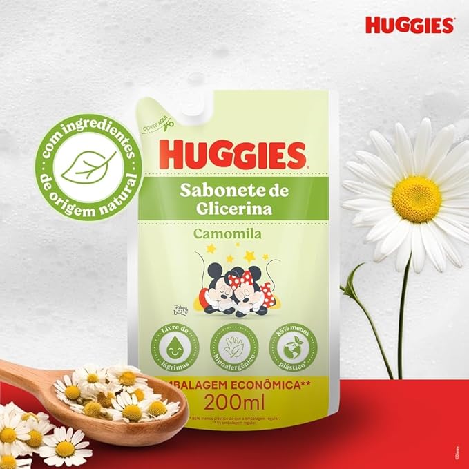 Huggies Refil Sabonete Líquido Camomila para Recém Nascido 200ml