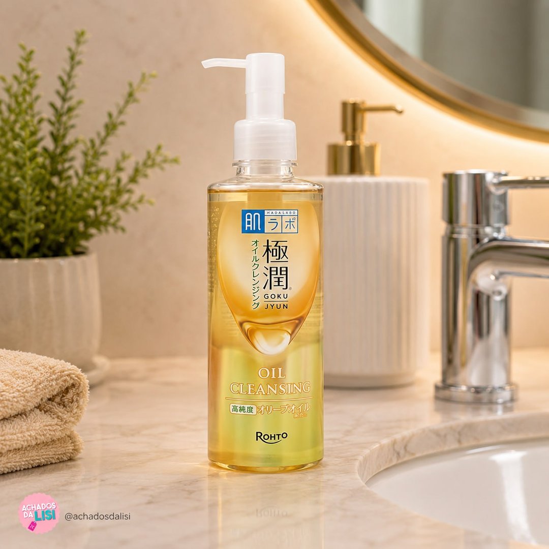 Hada Labo® Gokujyun Oil Cleasing - Óleo de limpeza facial demaquilante com Ácido Hialurôni...
