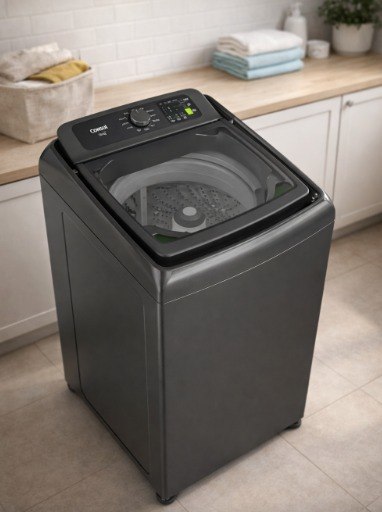 Lavadora de Roupas Consul 15kg 12 Programas de Lavagem Cinza Chumbo CWN15A9ANA