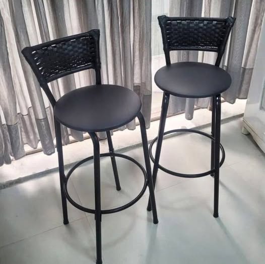 🤓Conjunto Bancada Alta Cozinha Encosto Balcão Americano 2 banqueta Itagold