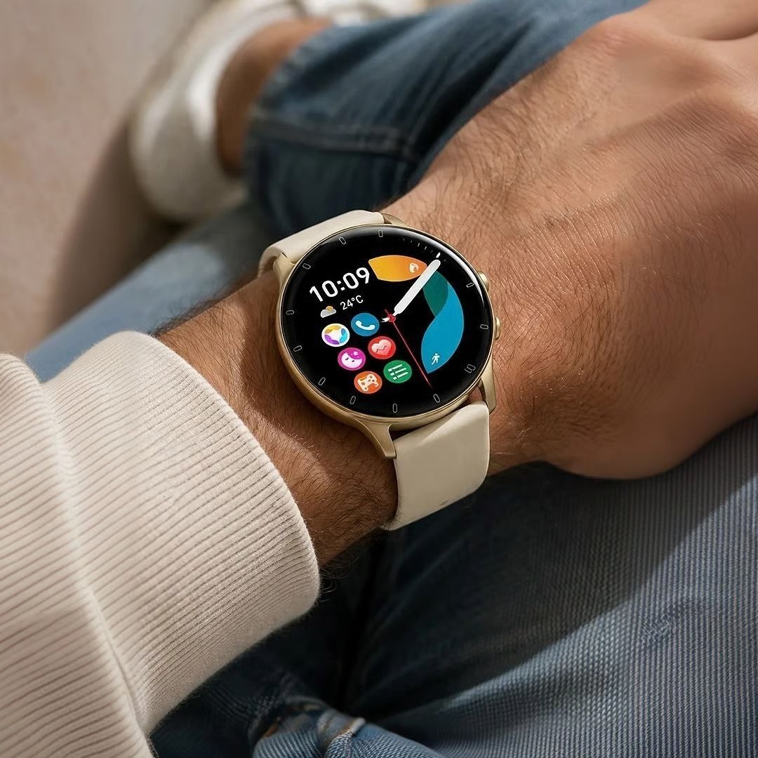 🤓Bettdow Smartwatch Relógio inteligente com Al integrada, atende/faz chamadas, relógio esportivo feminino e masculino de 1,28" à prova d'água IP67, para celulares Android e iOS FB051 (Prata)
