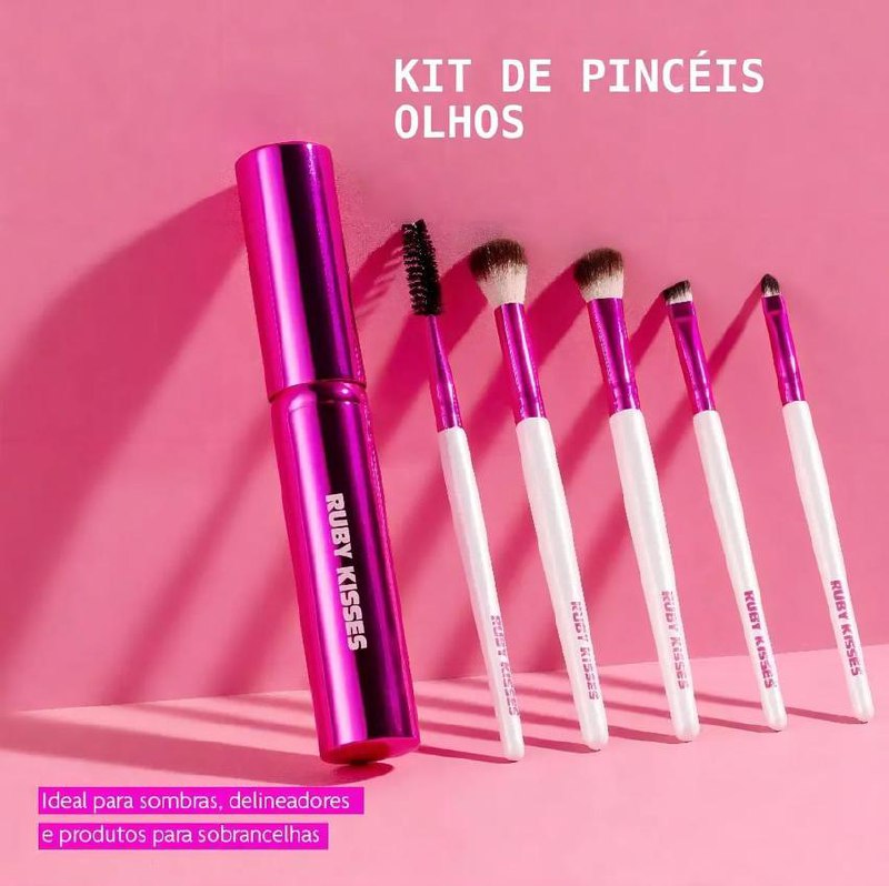 Kit De Mini Pincéis Olhos - Ruby Kisses