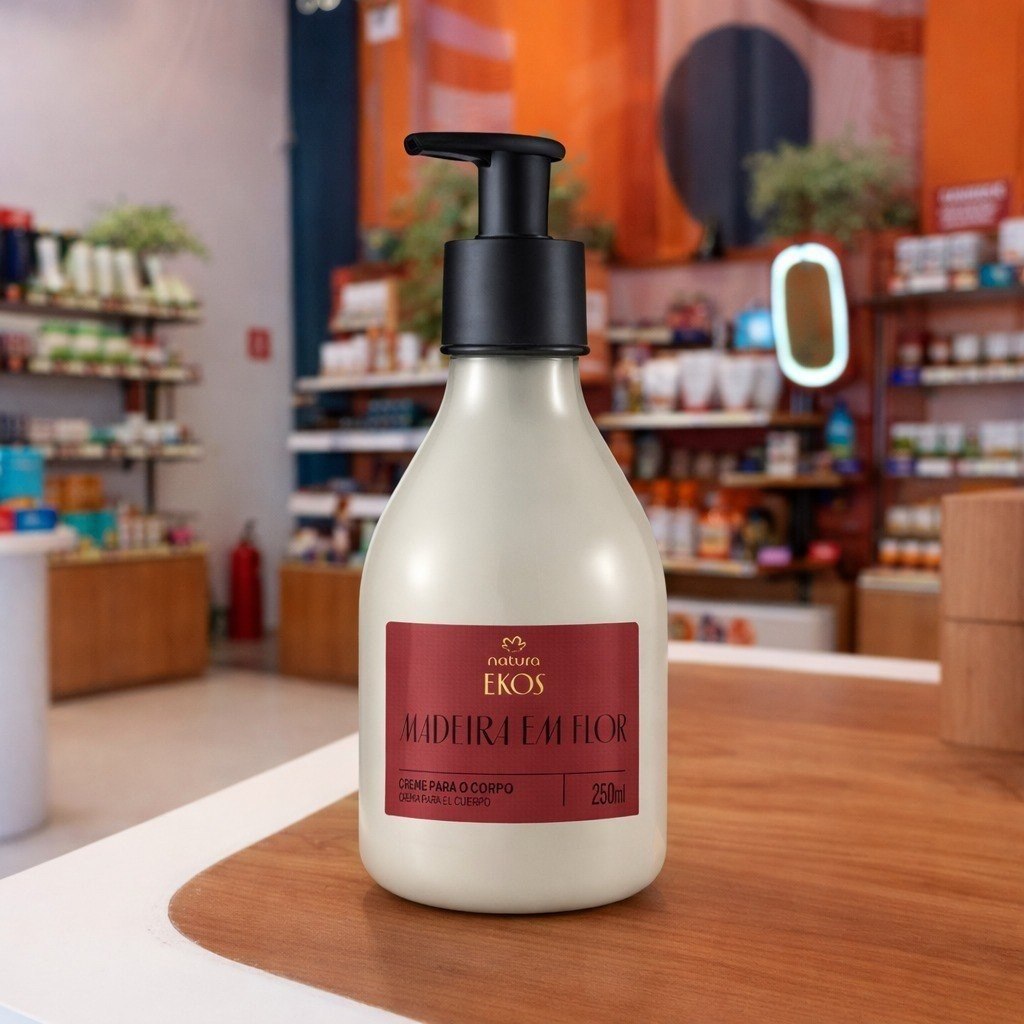Creme Desodorante Hidratante para o Corpo Ekos Madeira em Flor 250 ml