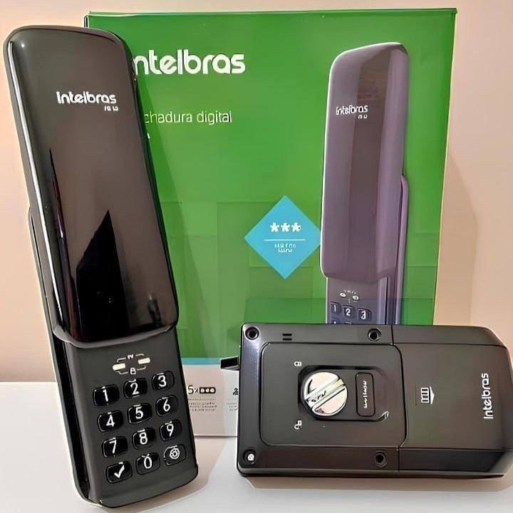 Fechadura Digital De Sobrepor Com Senha Fr 10 Preto Intelbras
