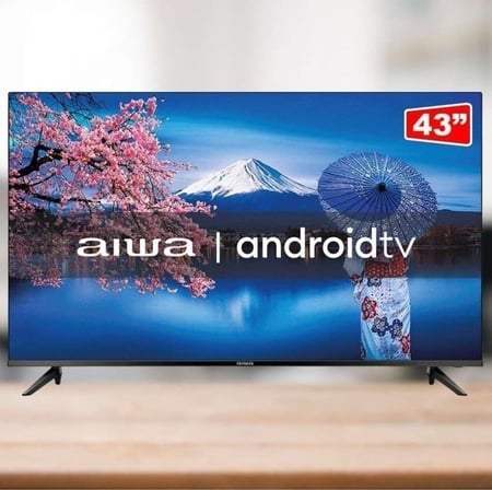 Smart TV Aiwa 43”, Android, Full HD, Borda Ultrafina, HDR10, Dolby Áudio - AWS-TV-43-BL-02...