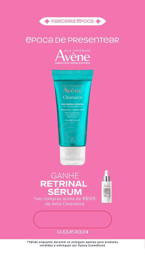 [AVÈNE] 

Ganhe full size de retrinal nas compras acima de R$129