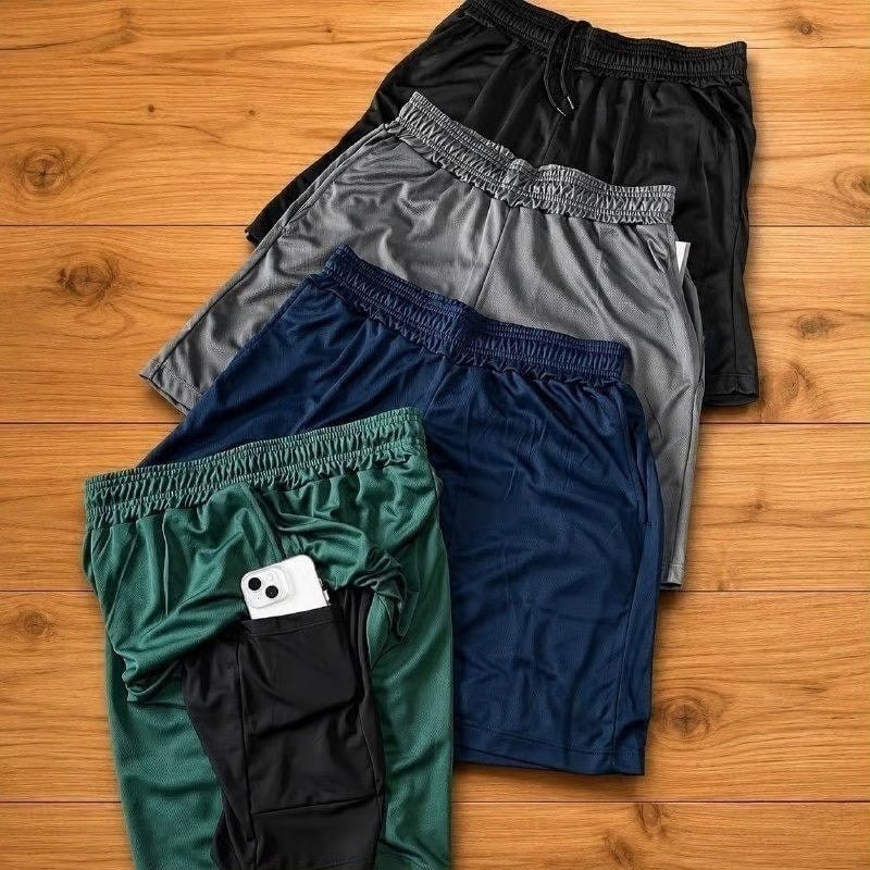 🤓Kit 4 Shorts 2 Em 1 Duplo Dryfit Masculino Compressão Térmic