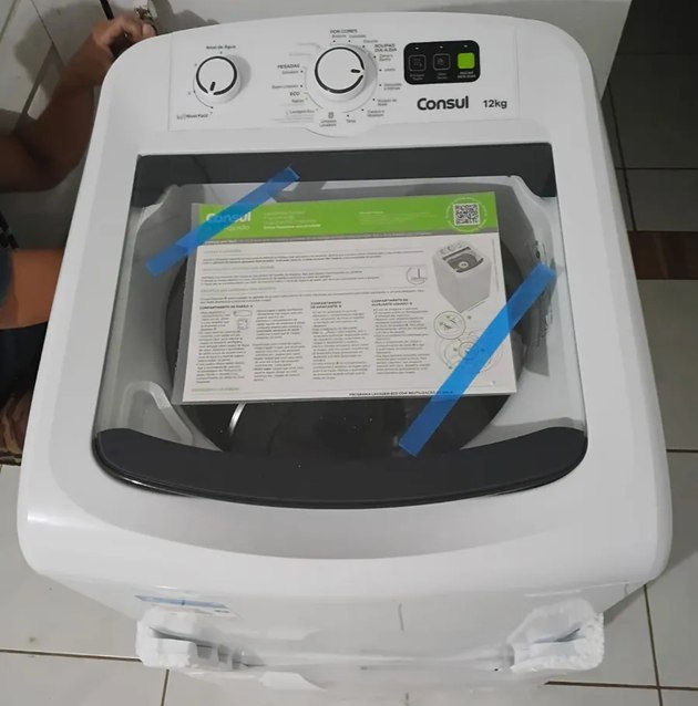 Máquina de Lavar Automática Consul Hasta 12kg c/ Dosagem Econômica e Ciclo Edredom - 110v/220v