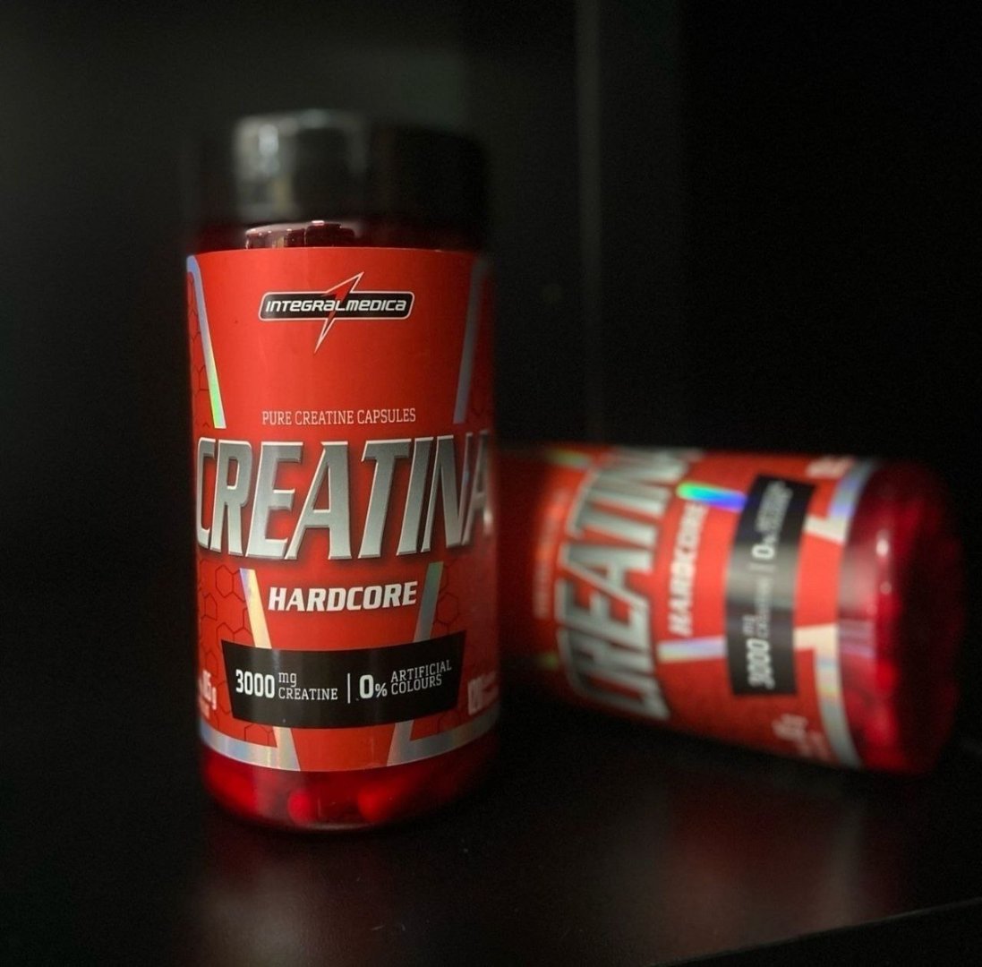 Creatina Hardcore 100% Pura 120 Capsulas Energia E Força Integralmedica