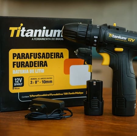 Parafusadeira Furadeira 3/8 Bivolt A Bateria 12v Sem Fio