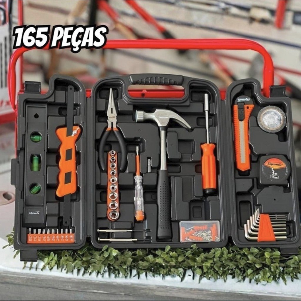 Sparta Maleta de ferramentas kit com 165 peças
