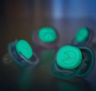 Kit 2 Chupeta PHILIPS AVENT Ultra Air Brilha Escuro 0-6 Meses